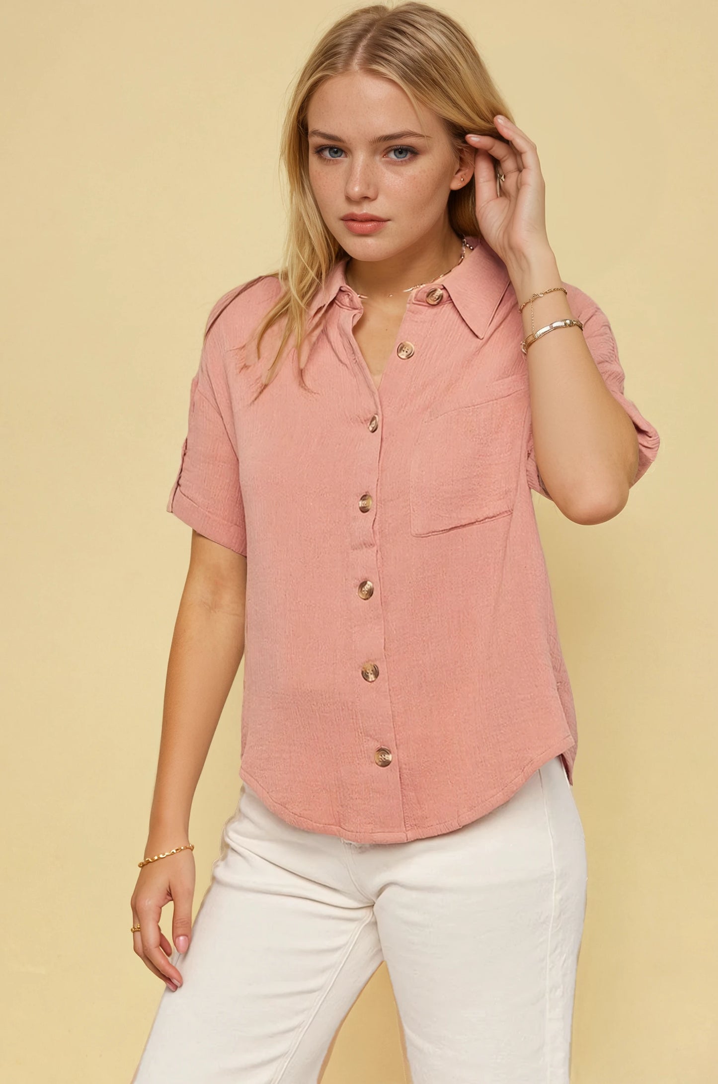 Caroline Button Down Top