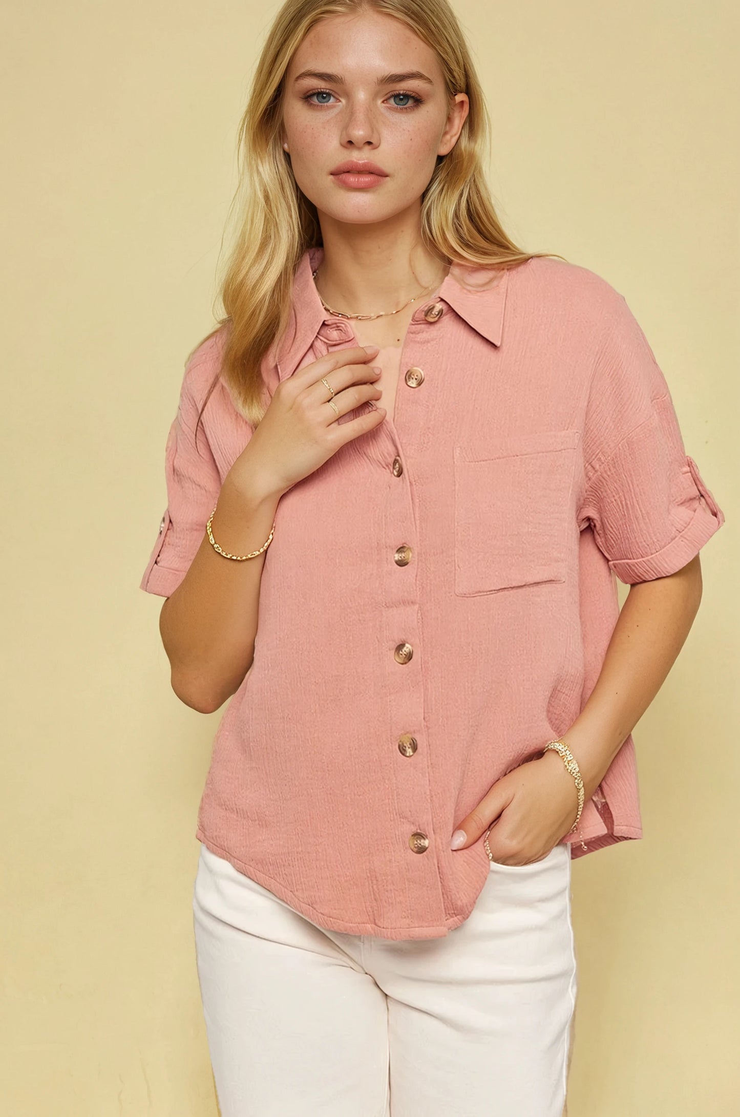 Caroline Button Down Top