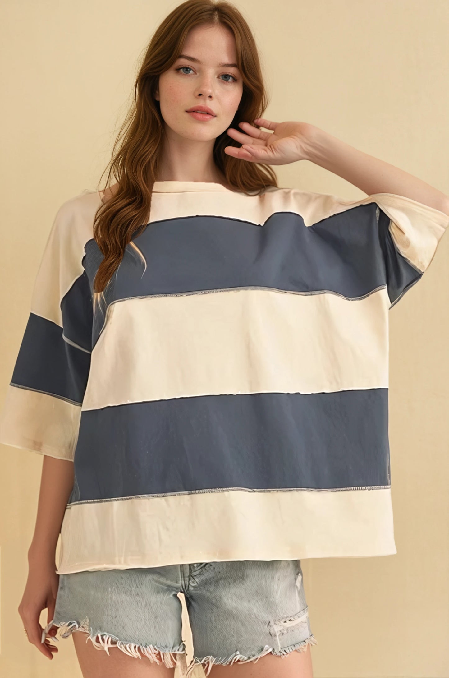 Oversized Striped Tee